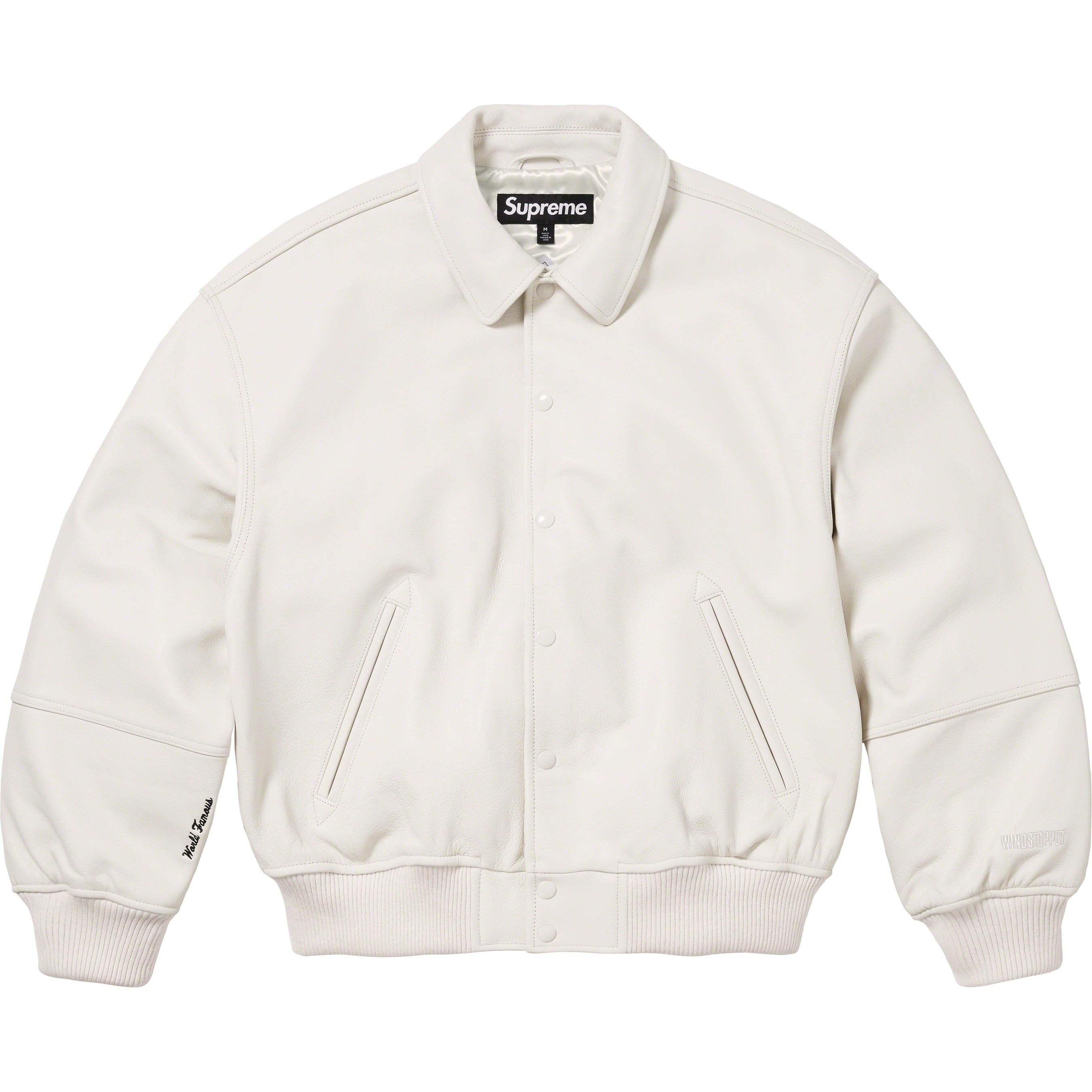 GORE-TEX Infinium WINDSTOPPER® Leather Varsity Jacket view 15